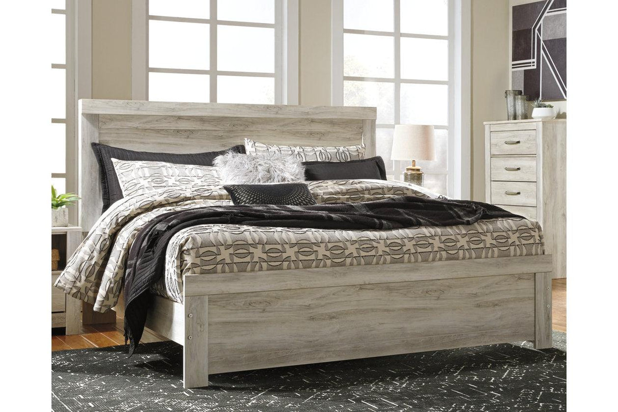 Bellaby Whitewash King Panel Bed by Ashley at Eve Furniture