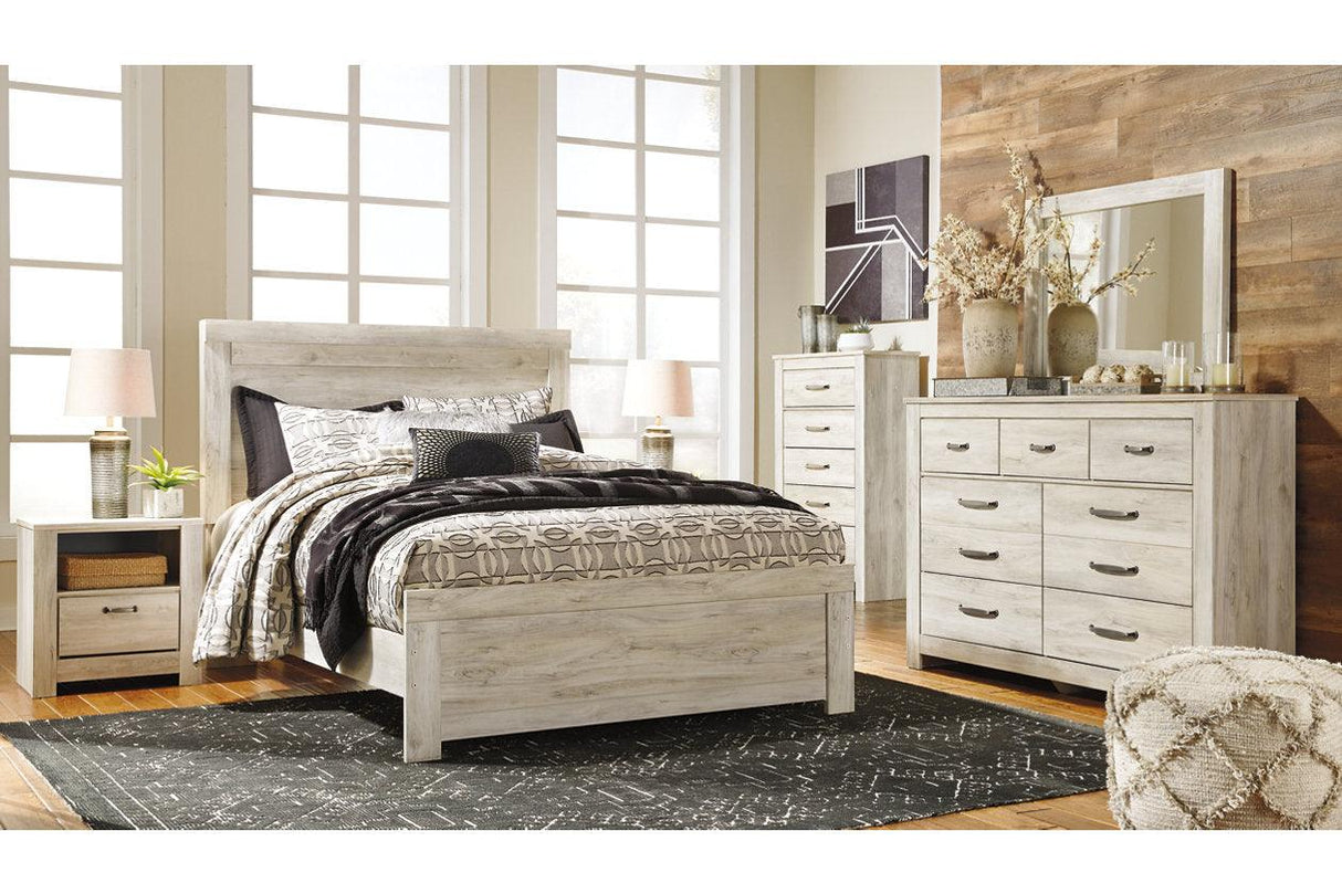 Bellaby Whitewash Queen Panel Bed by Ashley at Eve Furniture