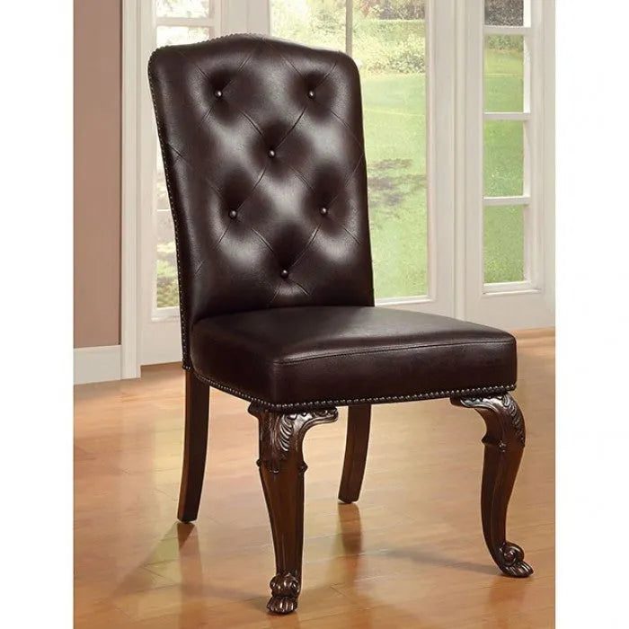 Bellagio Brown Cherry 7-Piece Dining Room Set by Furniture of America at Eve Furniture