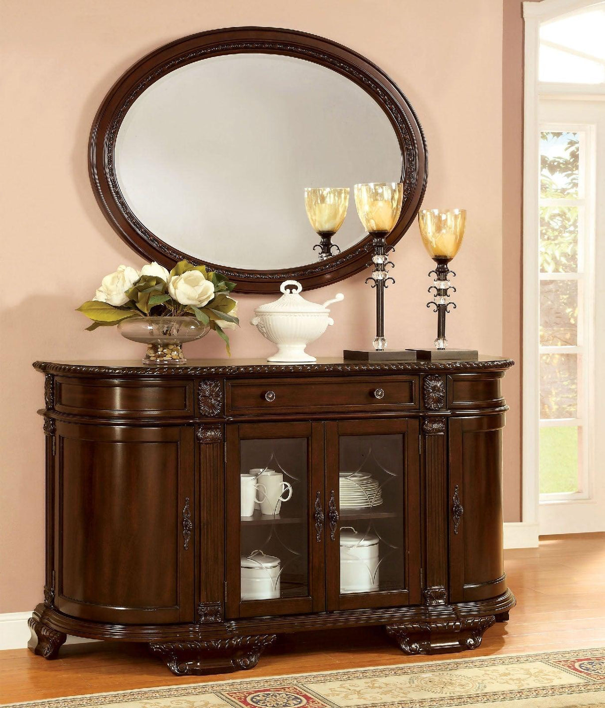Bellagio Brown Cherry Server by Furniture of America at Eve Furniture