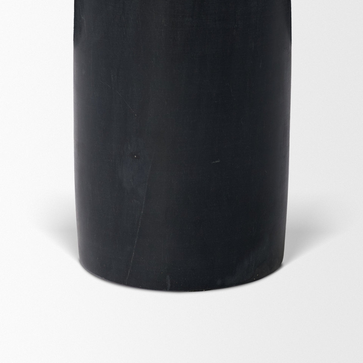Bellancia Nero Black Marquina Marble Pedestal Side Table by Mercana at Eve Furniture