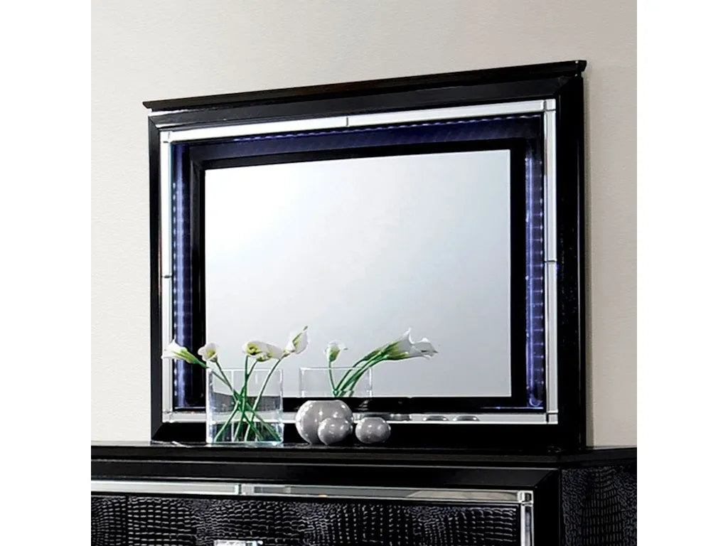 Bellanova Black 4-Piece Queen Bedroom Set by Furniture of America at Eve Furniture