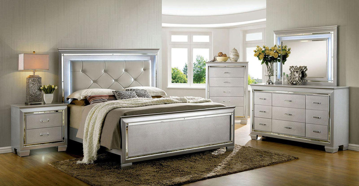 Bellanova Silver LED Queen Bed by Furniture of America at Eve Furniture