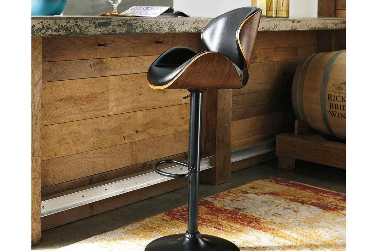 Bellatier Brown Adjustable Height Barstool by Ashley at Eve Furniture