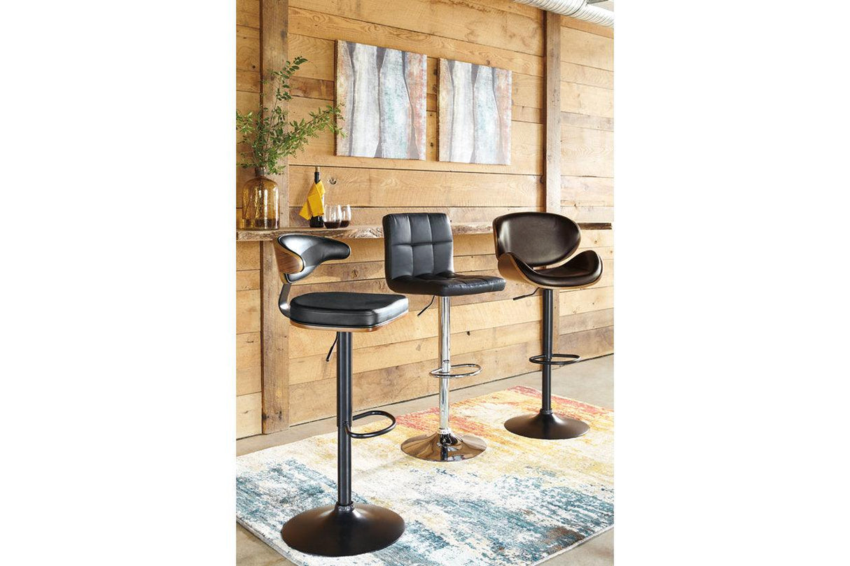 Bellatier Brown Adjustable Height Barstool by Ashley at Eve Furniture