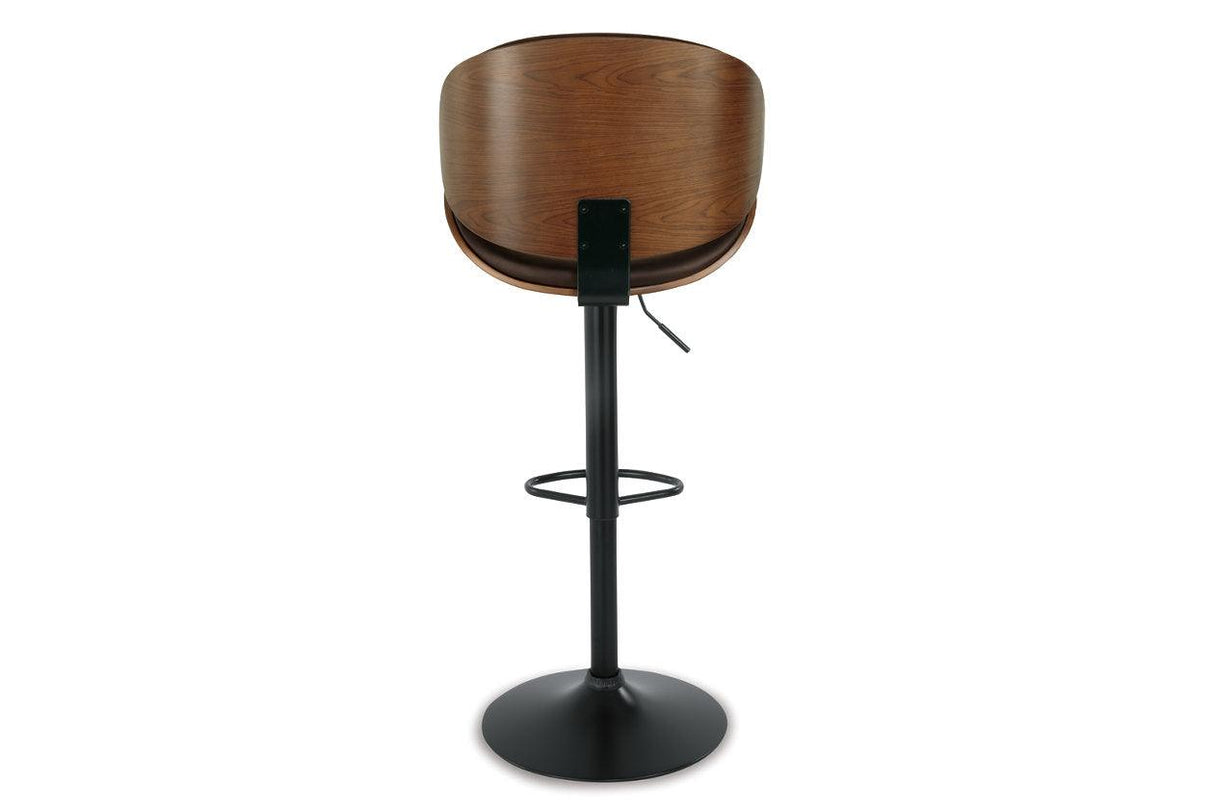 Bellatier Brown Adjustable Height Barstool by Ashley at Eve Furniture
