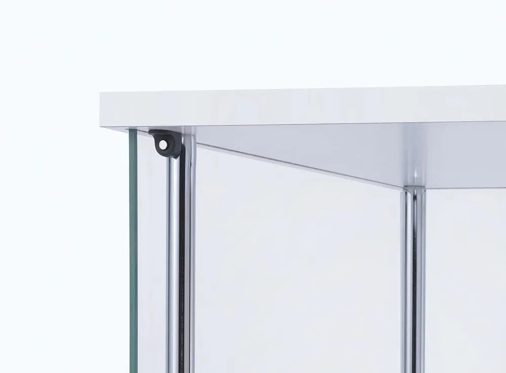 Bellatrix White/Clear Rectangular 4-Shelf Curio Cabinet by Coaster at Eve Furniture