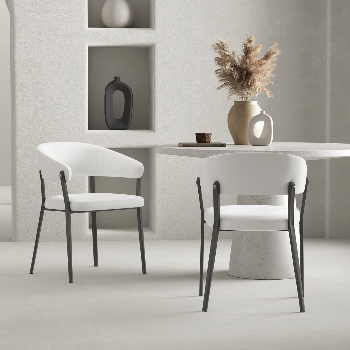 Belle Dining Chair in White (set of 2) by Manhattan Comfort at Eve Furniture