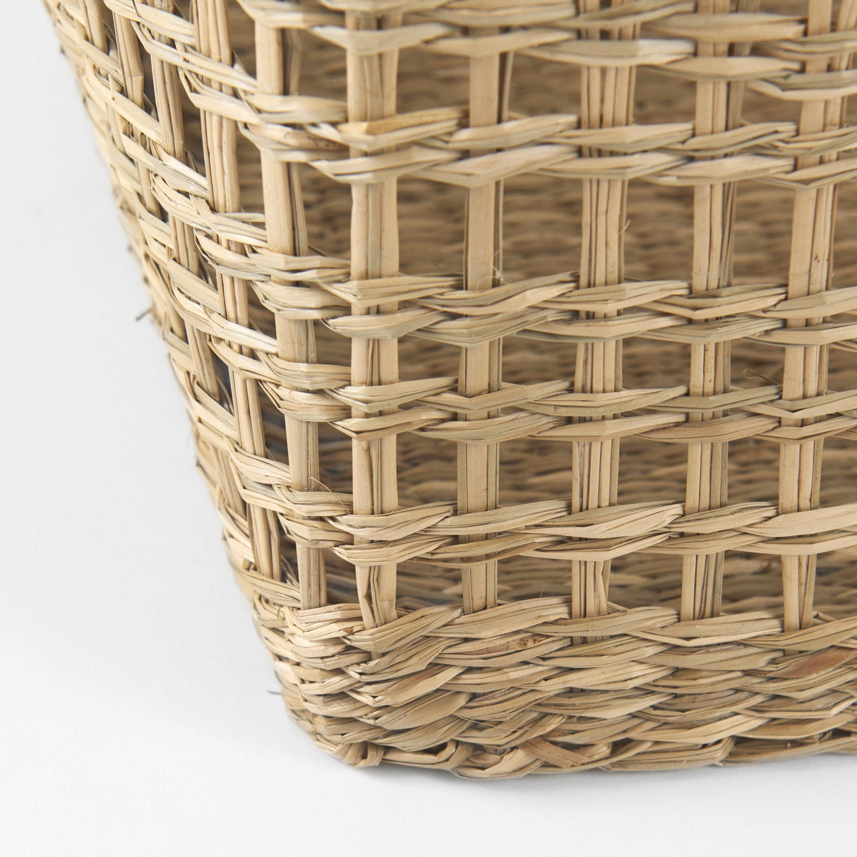 Bellisa (Set of 2) Medium Brown Seagrass Rectangular Basket W/ Handles by Mercana at Eve Furniture