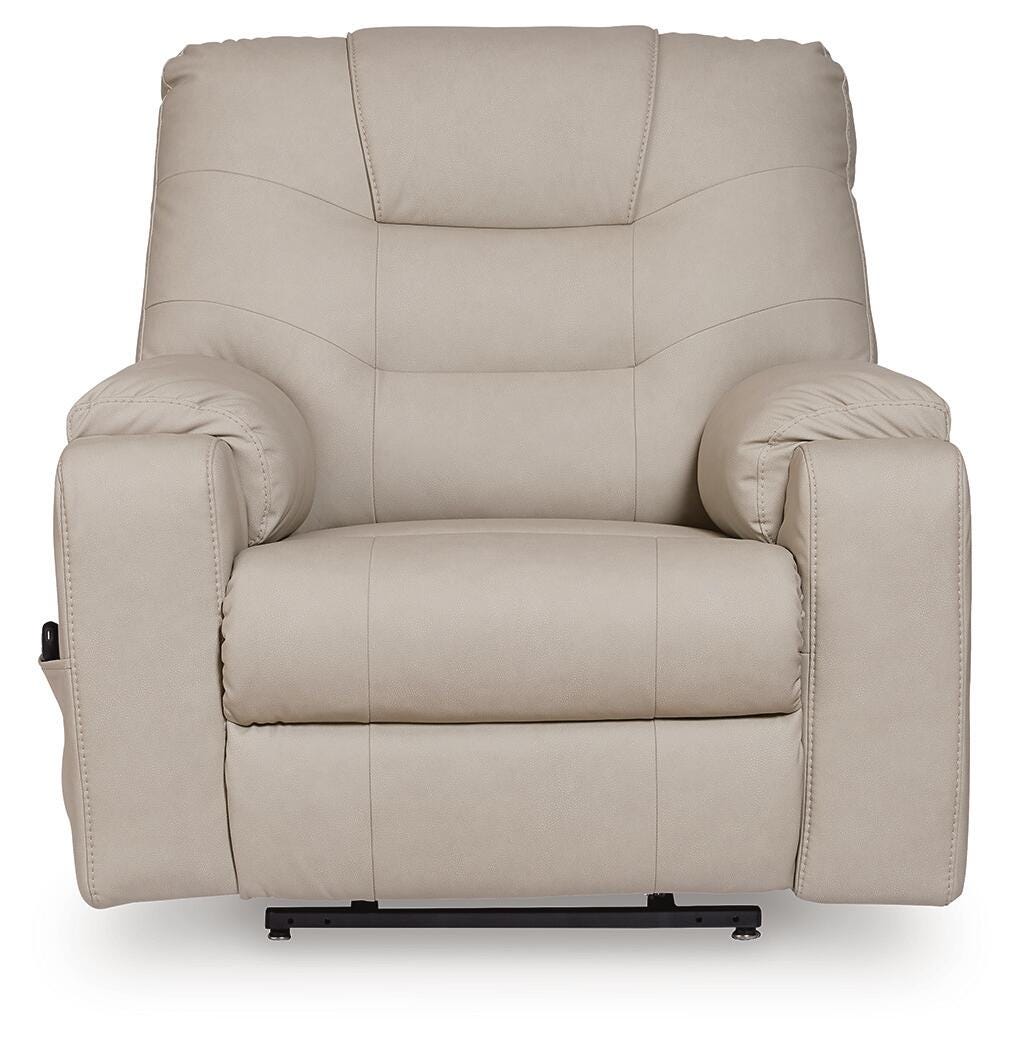Belmone Pike Sand Power Lift Recliner by Ashley at Eve Furniture
