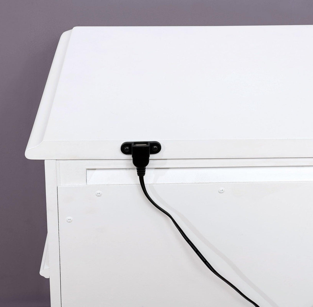 Belva White Night Stand by Furniture of America at Eve Furniture