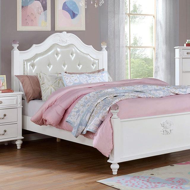 Belva White Full Bed by Furniture of America at Eve Furniture