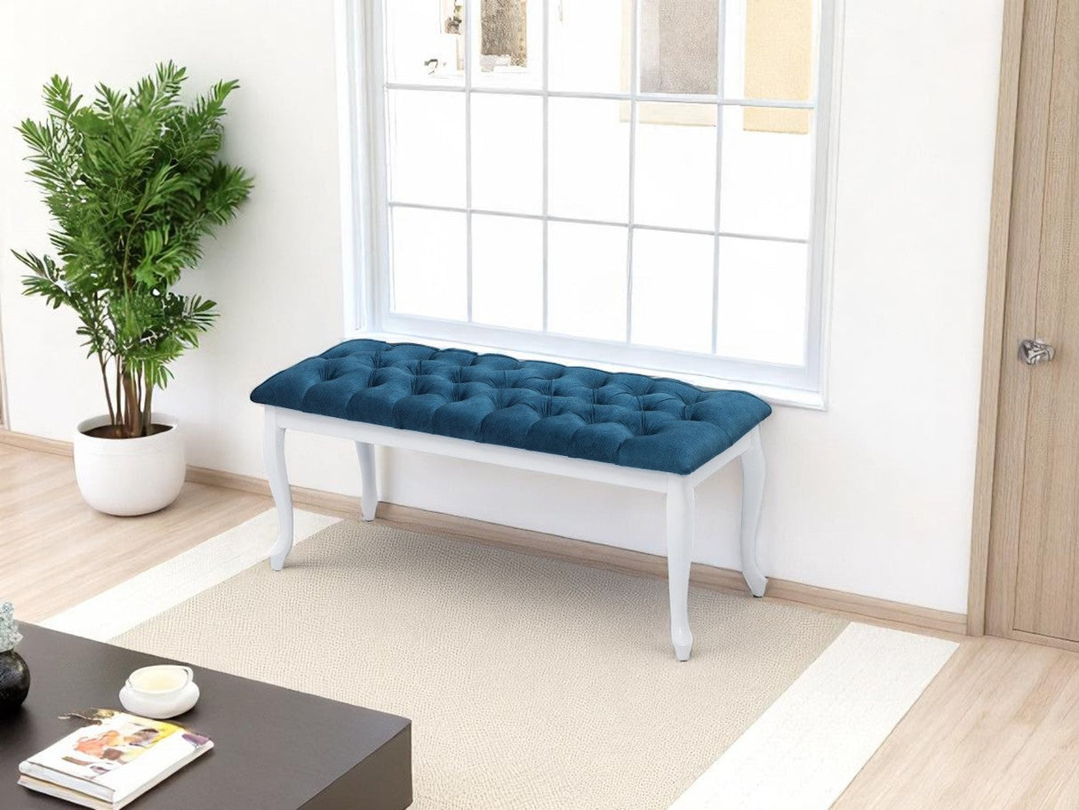 Bench With Wood Legs by Furnia at Eve Furniture
