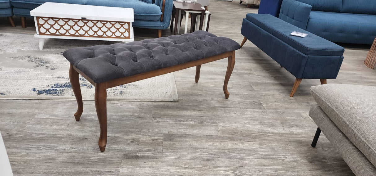 Bench With Wood Legs by Furnia at Eve Furniture