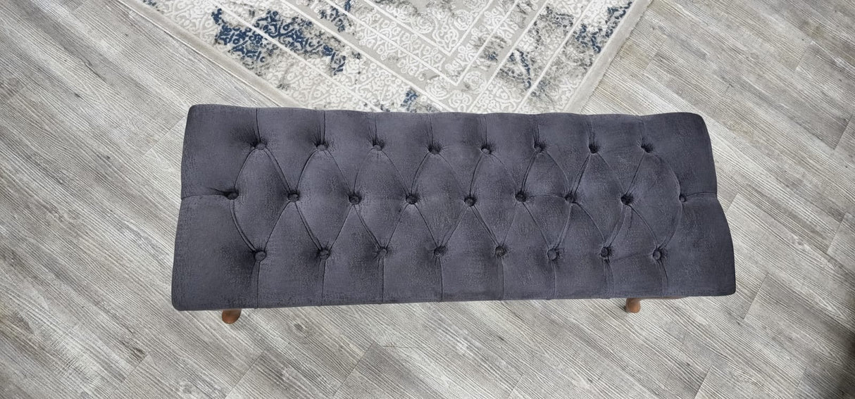 Bench With Wood Legs by Furnia at Eve Furniture