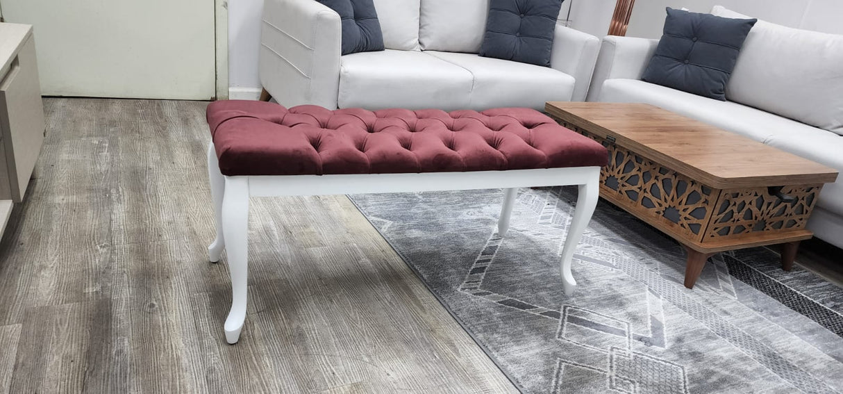 Bench With Wood Legs by Furnia at Eve Furniture
