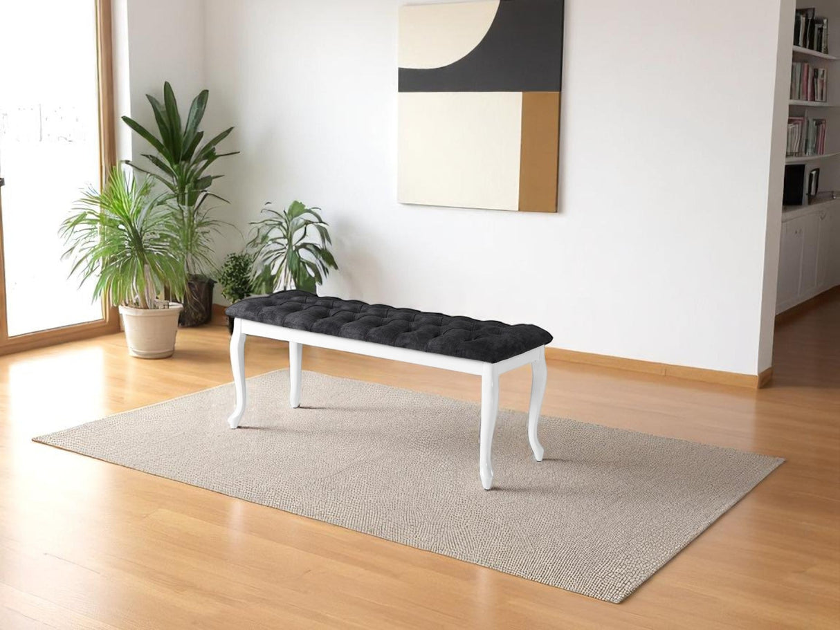 Bench With Wood Legs by Furnia at Eve Furniture