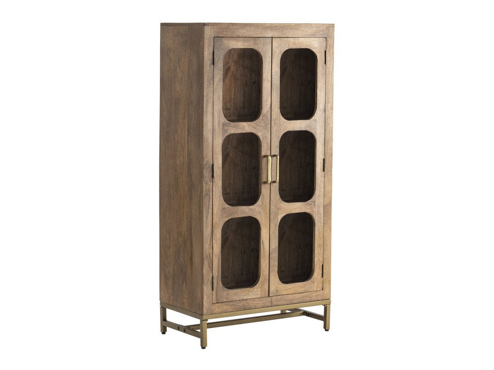 Bengal Manor Brown/Gold Cabinet by Crestview at Eve Furniture