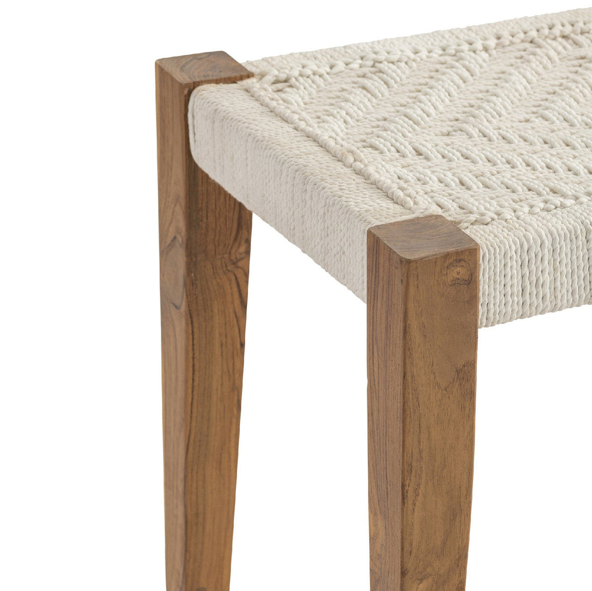 Bengal Manor Cream/Brown Jute Bench by Crestview at Eve Furniture