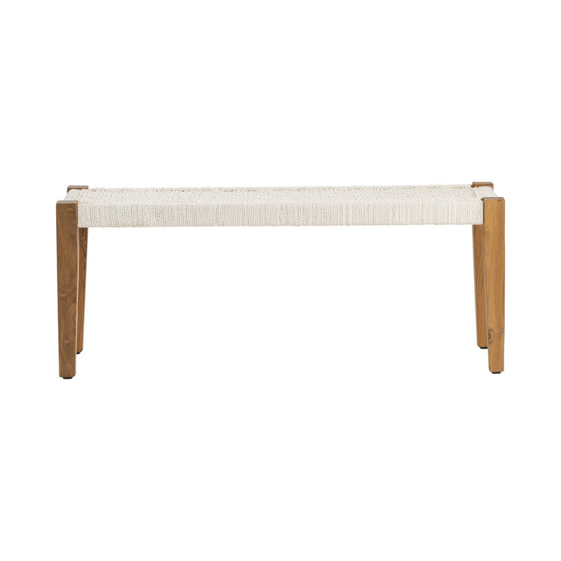 Bengal Manor Cream/Brown Jute Bench by Crestview at Eve Furniture