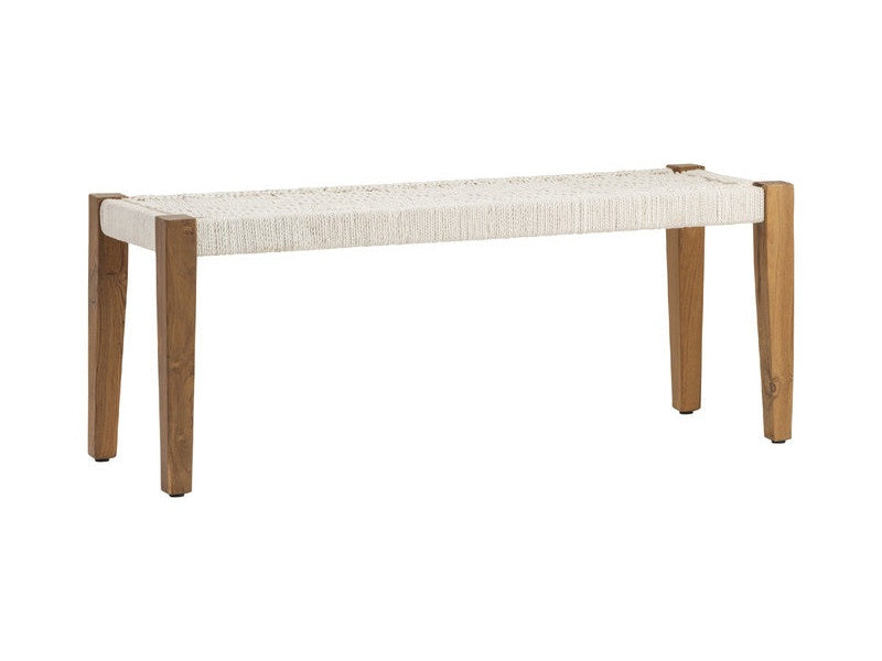 Bengal Manor Cream/Brown Jute Bench by Crestview at Eve Furniture