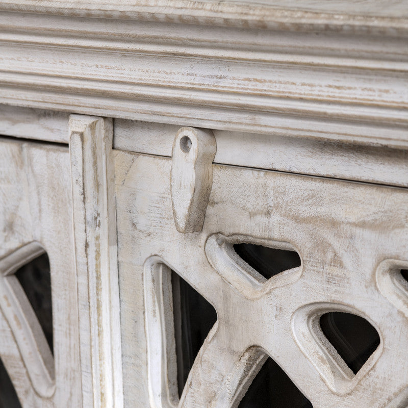 Bengal Manor White Cathedral Sideboard by Crestview at Eve Furniture