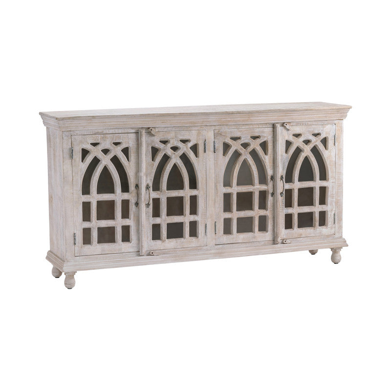 Bengal Manor White Cathedral Sideboard by Crestview at Eve Furniture