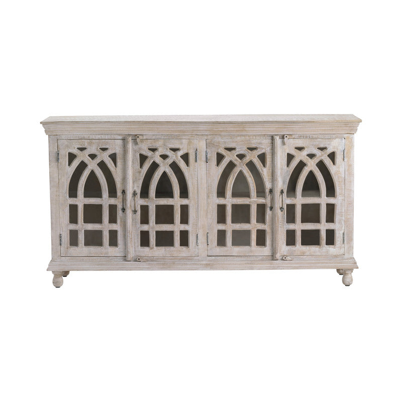 Bengal Manor White Cathedral Sideboard by Crestview at Eve Furniture