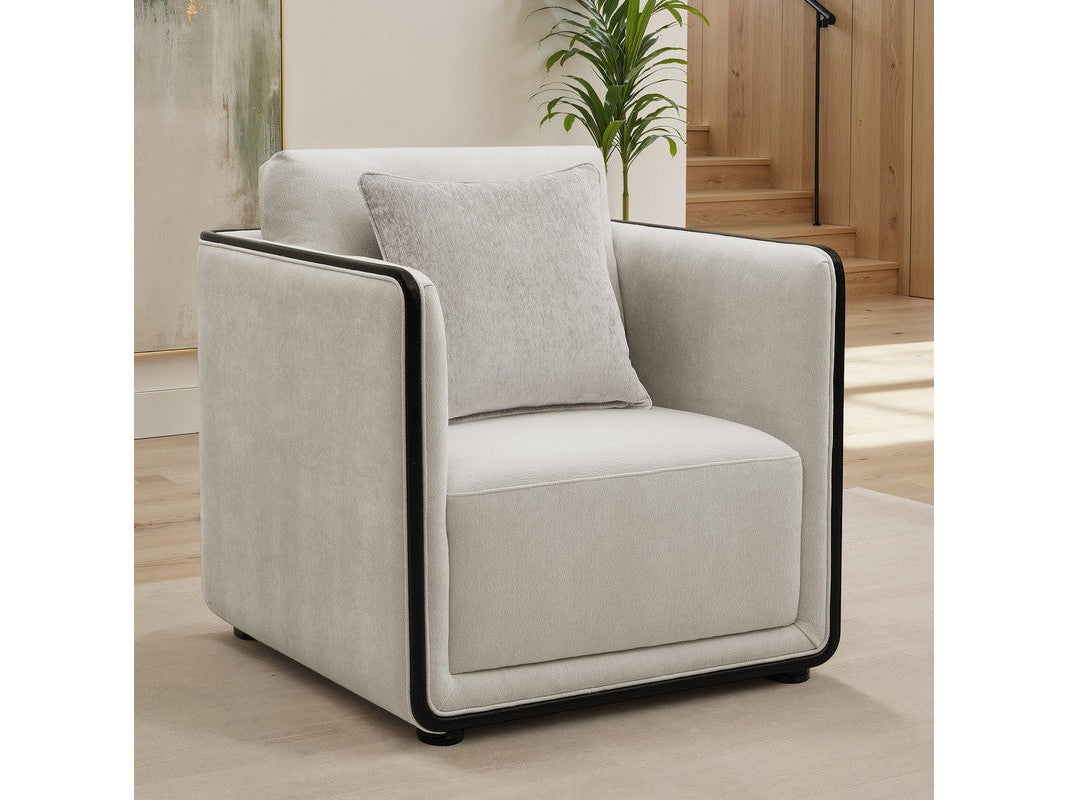 Benilde Taupe Chair by Furniture of America at Eve Furniture