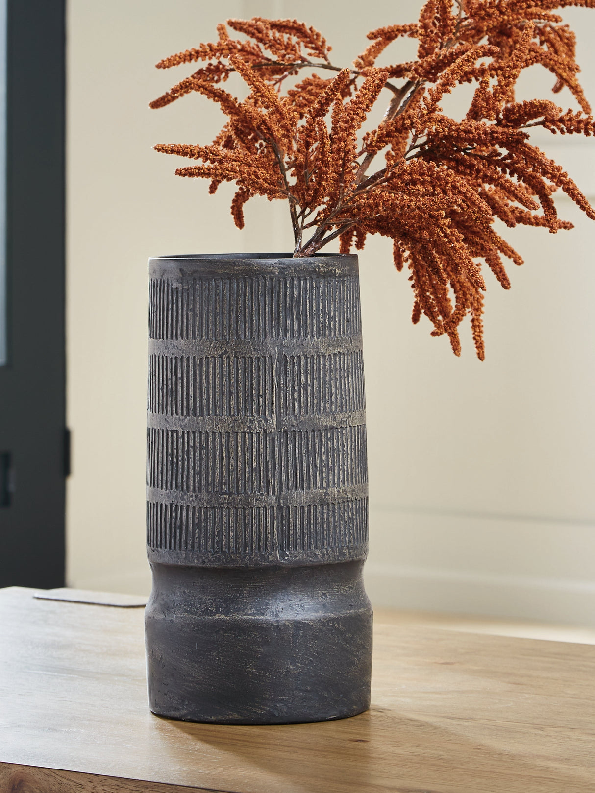 Beninworth Antique Black Vase by Ashley at Eve Furniture