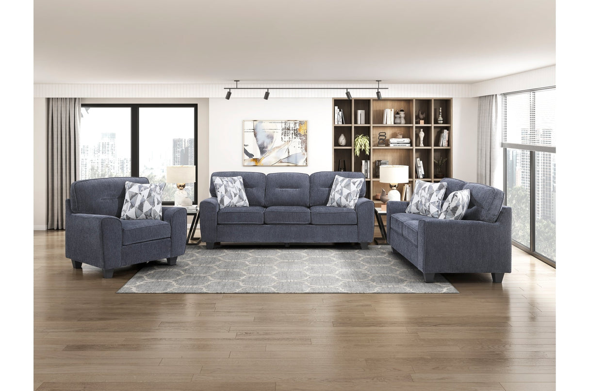 Bennett Blue Sofa by Homelegance at Eve Furniture
