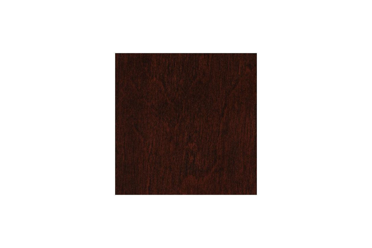 Bennox Brown Dining Table and 4 Chairs and Bench by Ashley at Eve Furniture