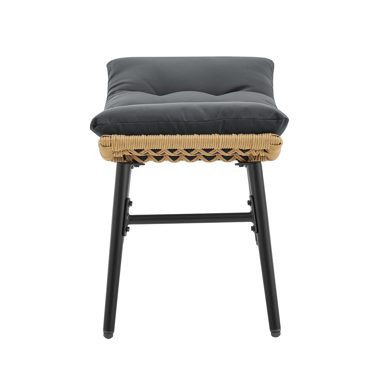Benson 6-Piece Patio Rocking Chair Set with Ottomans and Tables in Grey by Manhattan Comfort at Eve Furniture