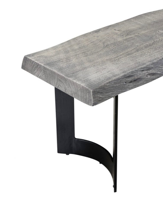 Bent Bench - Weathered Grey by Moe's Home at Eve Furniture