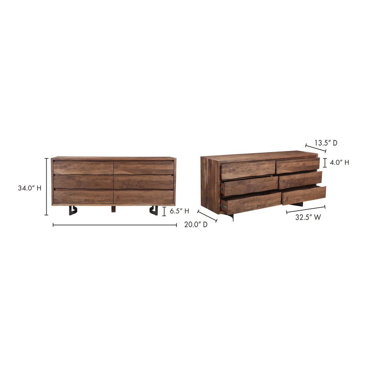 Bent Natural Dresser by MOES at Eve Furniture