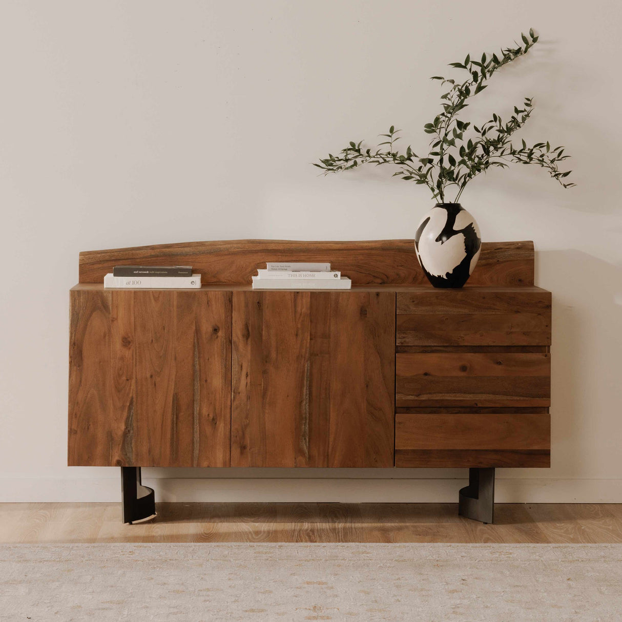 Bent Natural Sideboard by Moe's Home at Eve Furniture