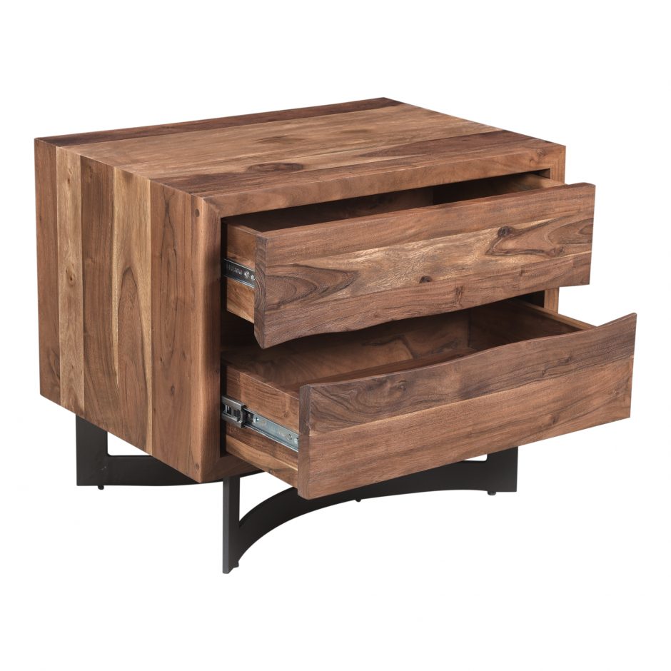 Bent Nightstand - Brown by Moe's Home at Eve Furniture
