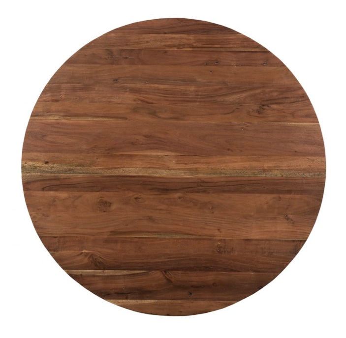 Bent Round Dining Table 54"- Brown by Moe's Home at Eve Furniture