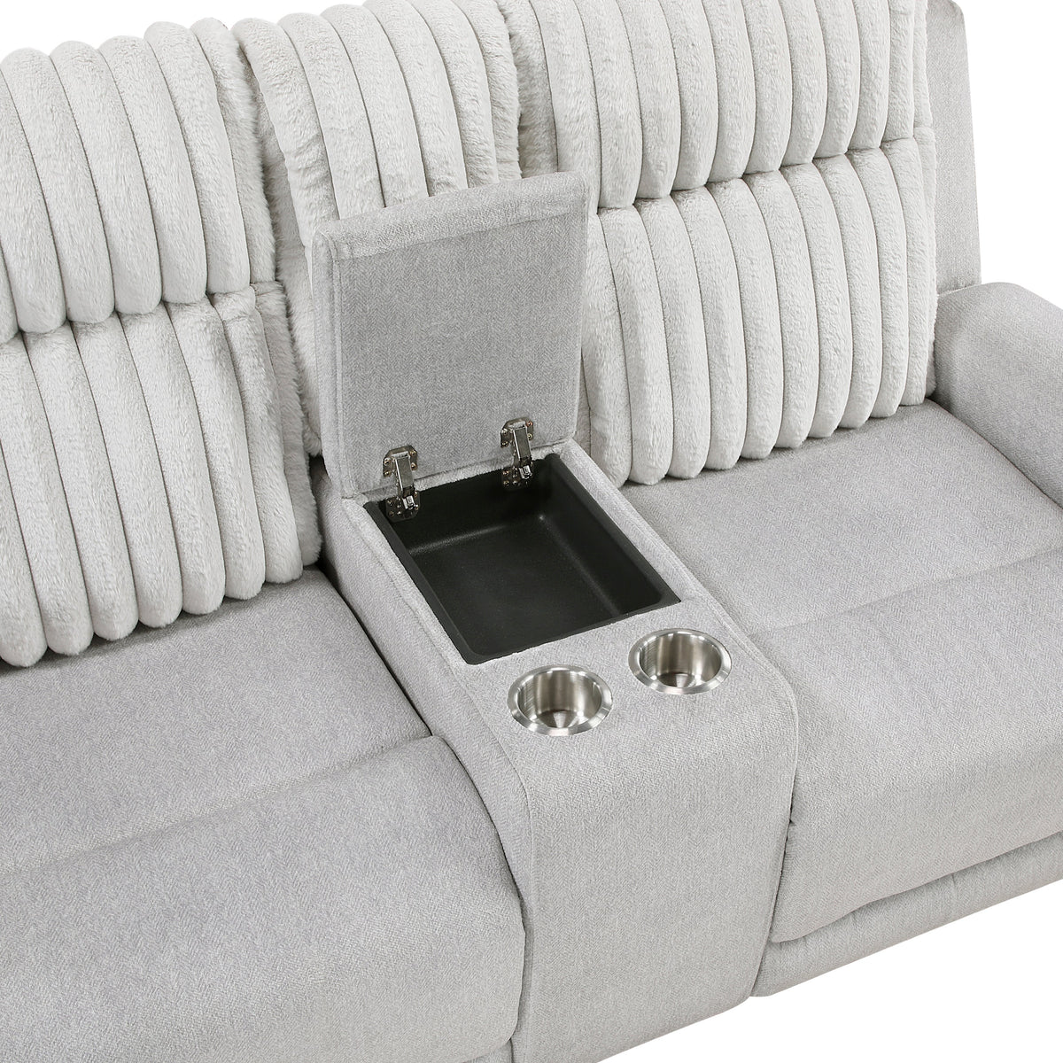 Benton Light Gray 2-Piece Double Reclining Set by Homelegance at Eve Furniture