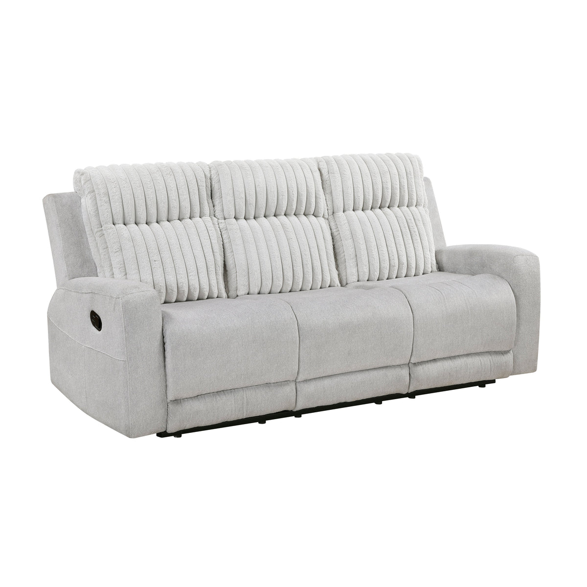 Benton Light Gray 2-Piece Double Reclining Set by Homelegance at Eve Furniture