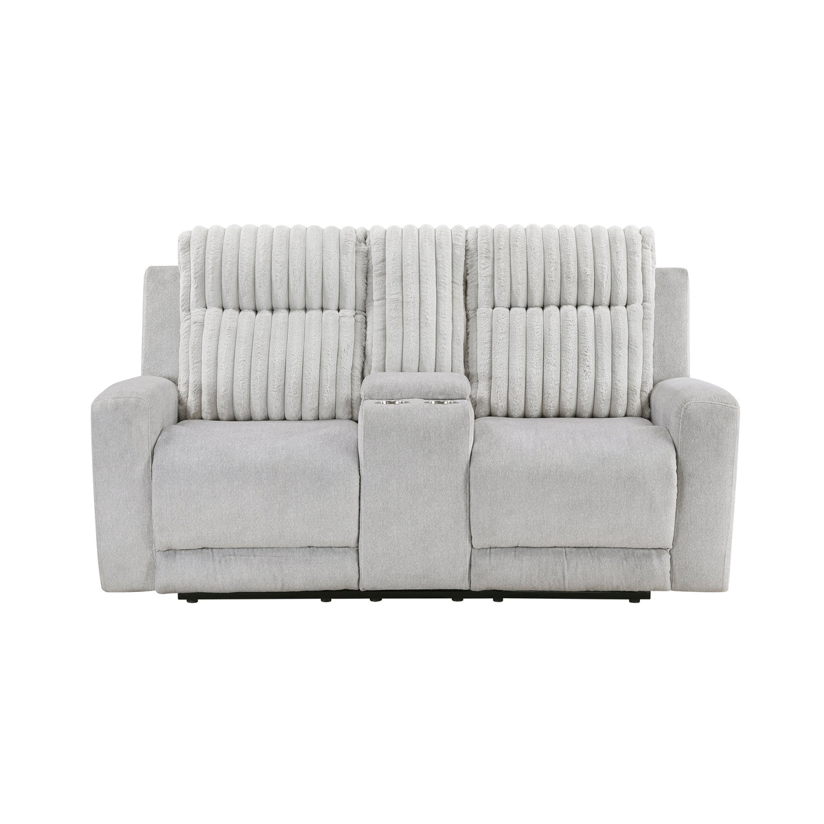 Benton Light Gray 2-Piece Double Reclining Set by Homelegance at Eve Furniture