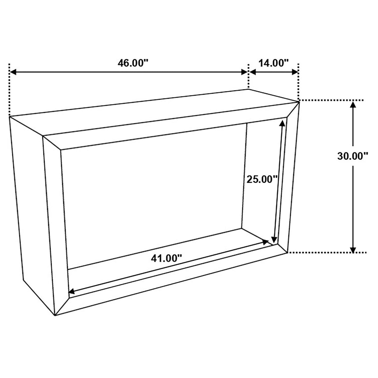 Benton Natural Rectangular Solid Wood Sofa Table by Coaster at Eve Furniture