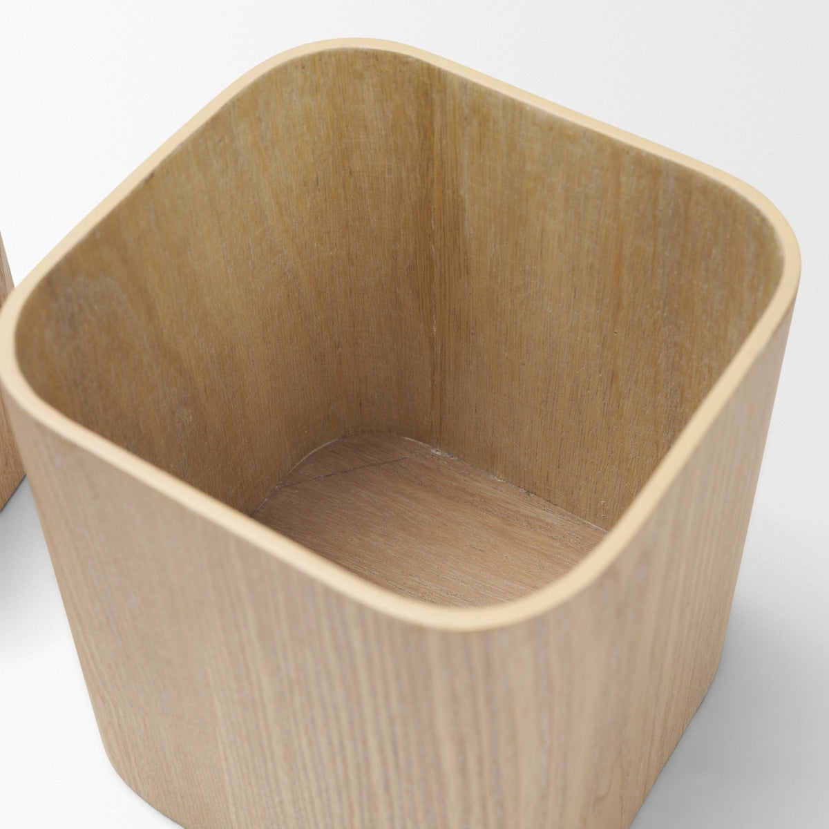 Benton White-Washed Wood w/ Brass Handle Decorative Box Set by Mercana at Eve Furniture