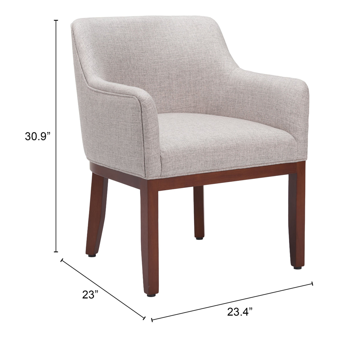Berbera Gray Dining Chair by Zuomod at Eve Furniture