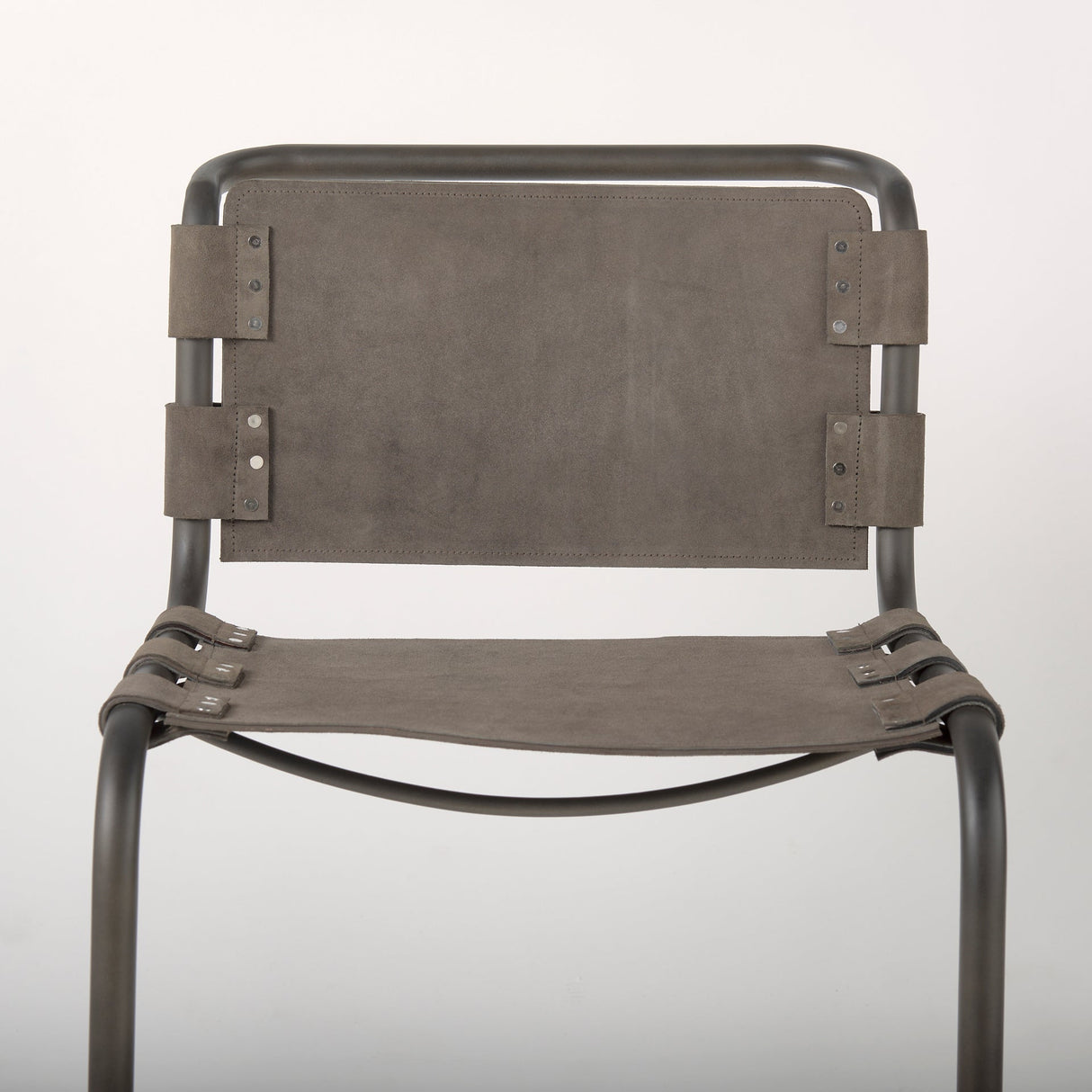 Berbick 33" Total Height Brown/Gray Suede w/ Iron Frame Dining Chair by Mercana at Eve Furniture