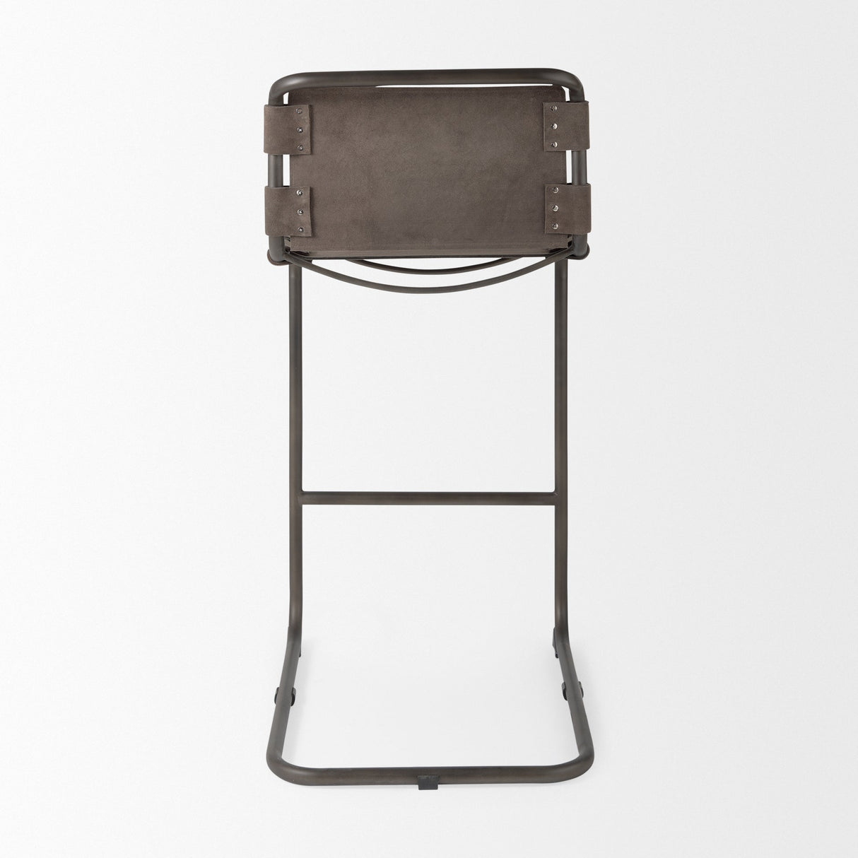 Berbick Brown/Gray Suede w/ Iron Frame Bar Stool by Mercana at Eve Furniture