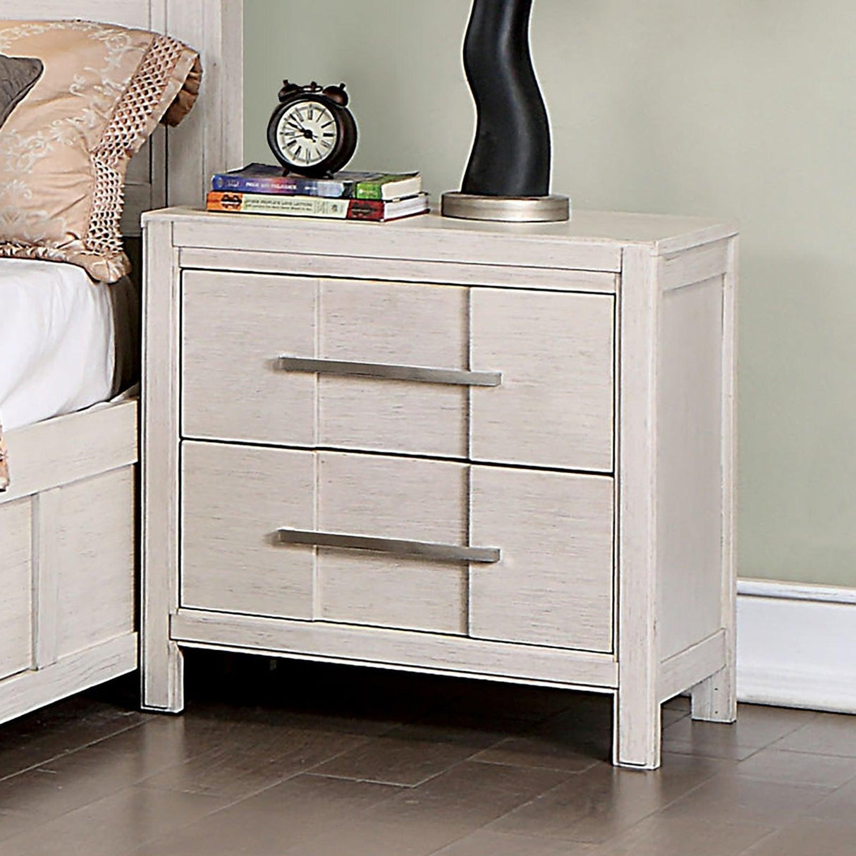 Berenice White Night Stand by Furniture of America at Eve Furniture