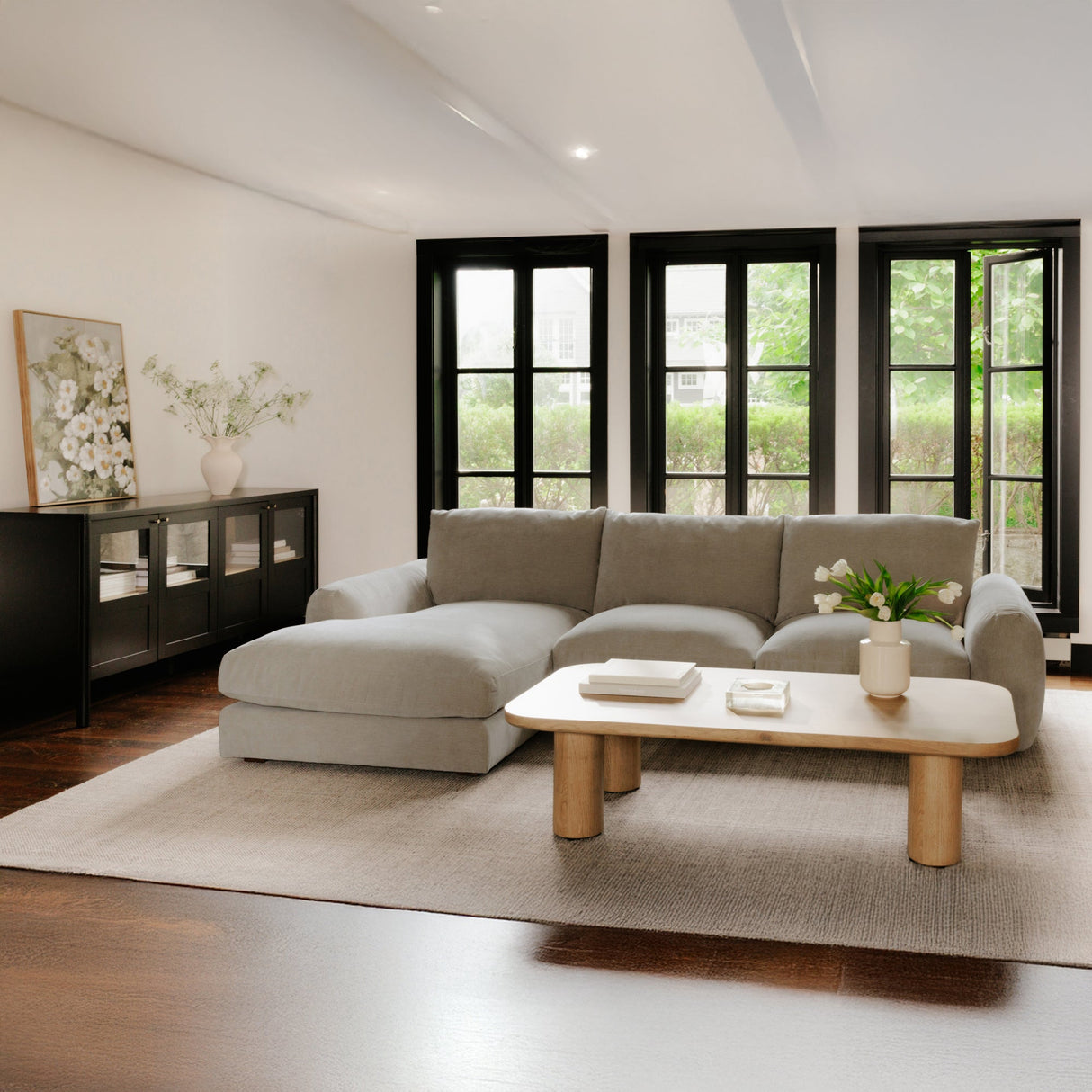 Berga Pebble Left Sectional by Moe's Home at Eve Furniture
