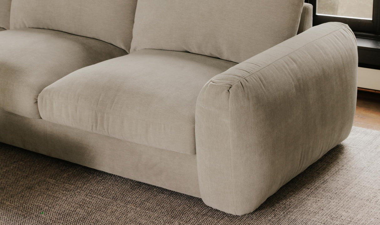 Berga Sectional Pebble by Moe's Home at Eve Furniture