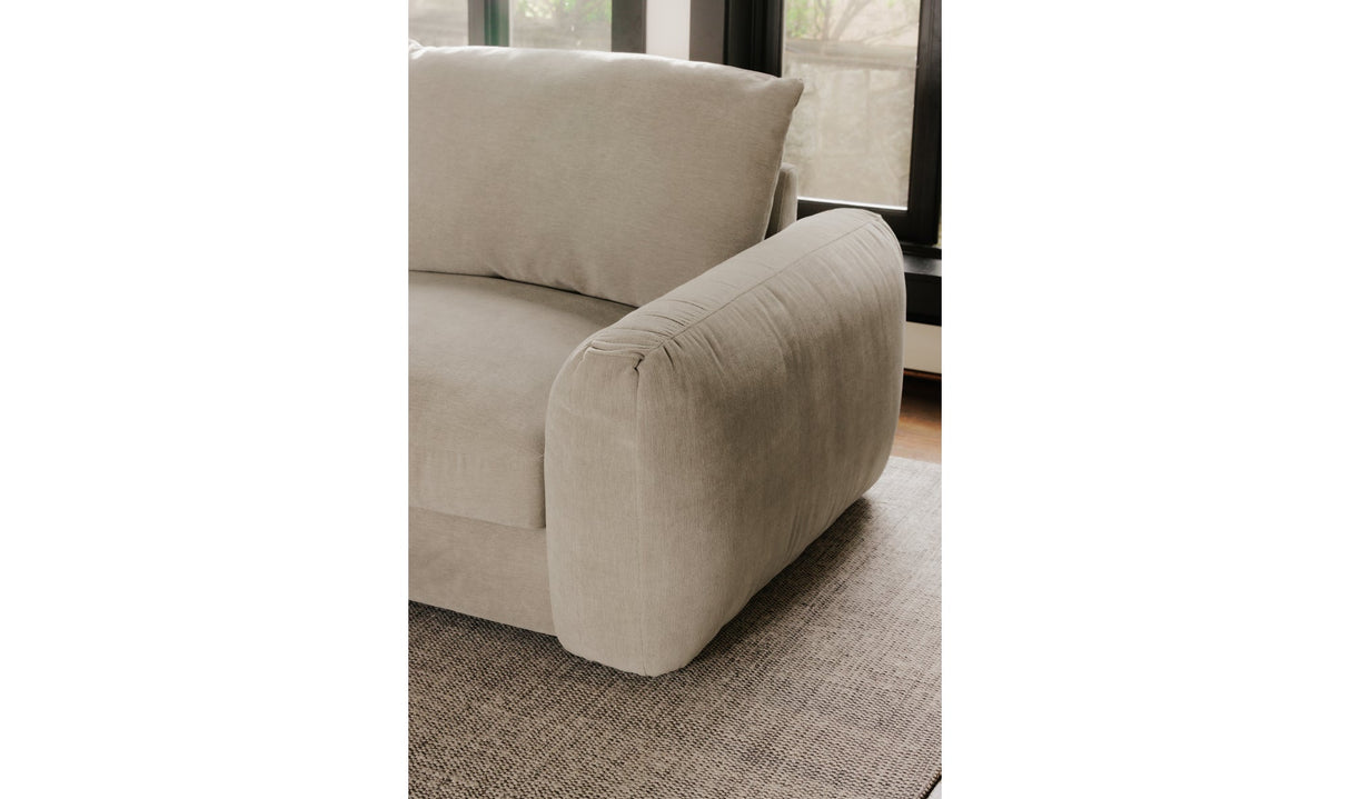 Berga Sectional Pebble by Moe's Home at Eve Furniture